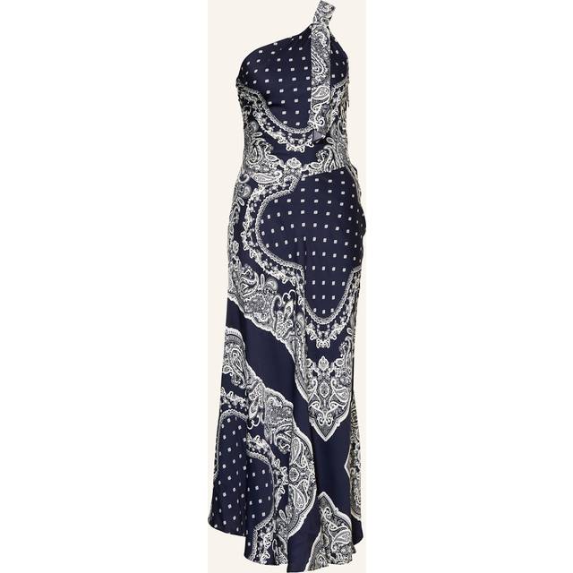 Robe longue à imprimé bandana - Bleu / Blanc - 40
