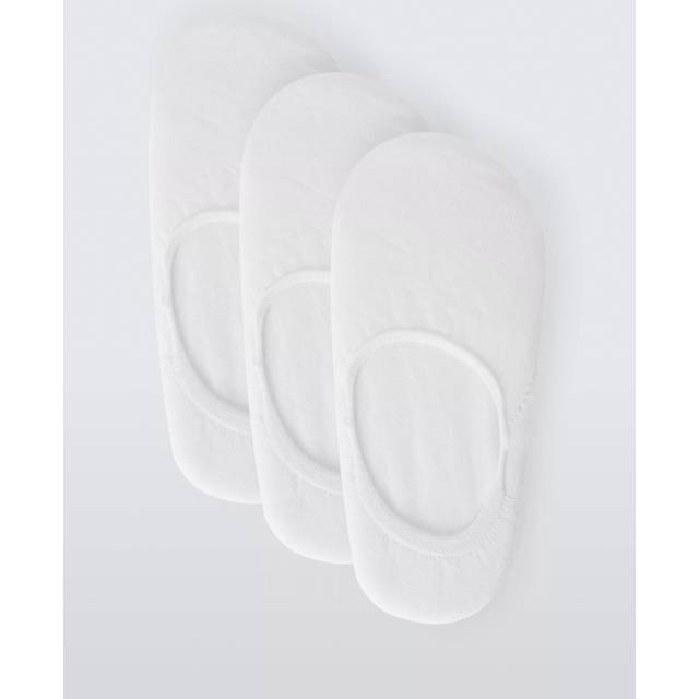 John Lewis Invisible Terry Cotton Trainer Liner Socks, Pack of 3