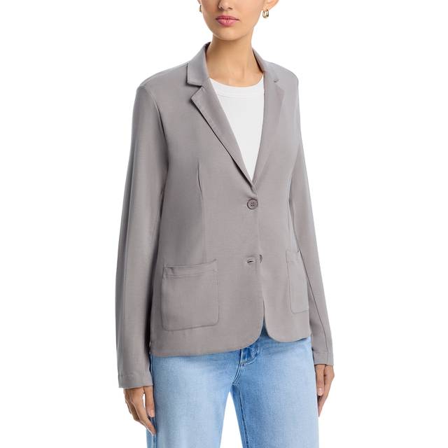 Soft Touch Two-Button Blazer - PLUME