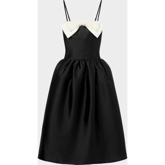 SELF PORTRAIT Bow Maxi Dress - Black