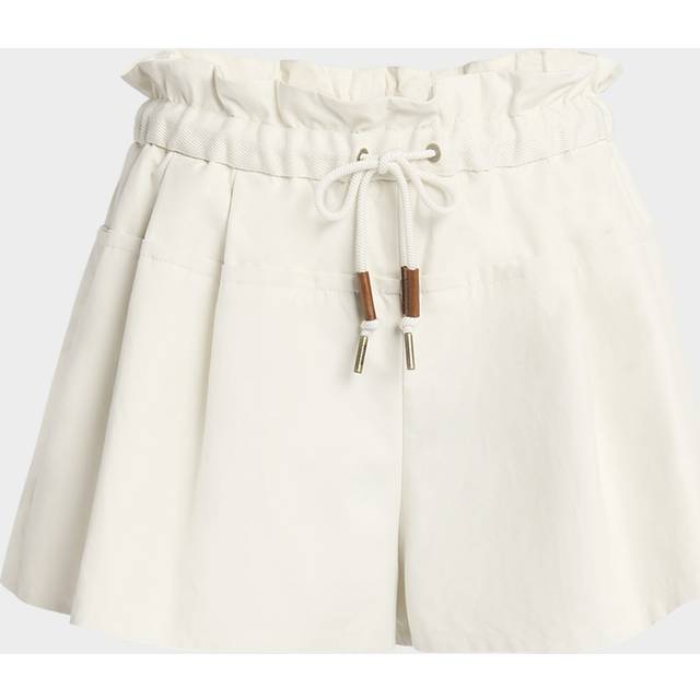 Moncler Women&#39;s Cotton Shorts in Panna | Size 40 | K10932B000105986I Color 051 (40)