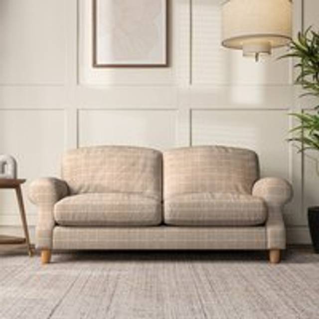 Ashford 3 Seater Sofa - Check Natural