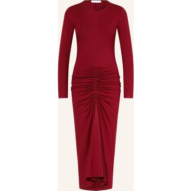 Reiss Ginny Ruched Jersey Dress, Burgundy