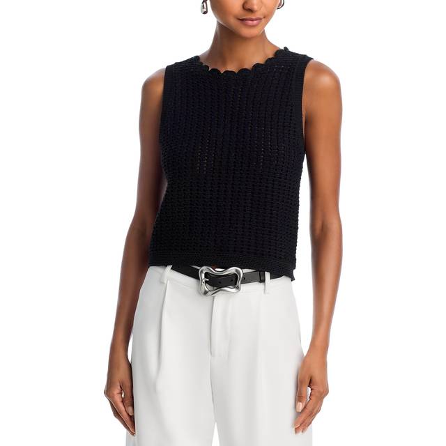 The Crochet Tank Top - BLACK - X-Small