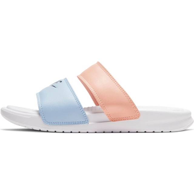 (WMNS) Nike Benassi Duo Ultra Slide White/Blue/Pink 819717-109