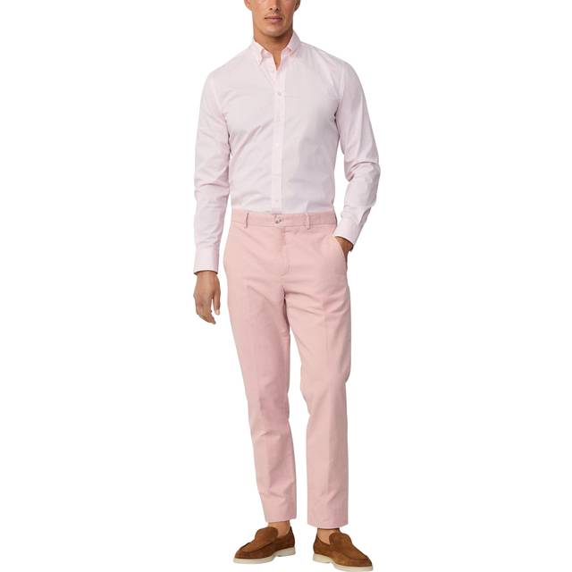 Hackett London Cotton Linen Blend Tapered Fit Sloane Chinos