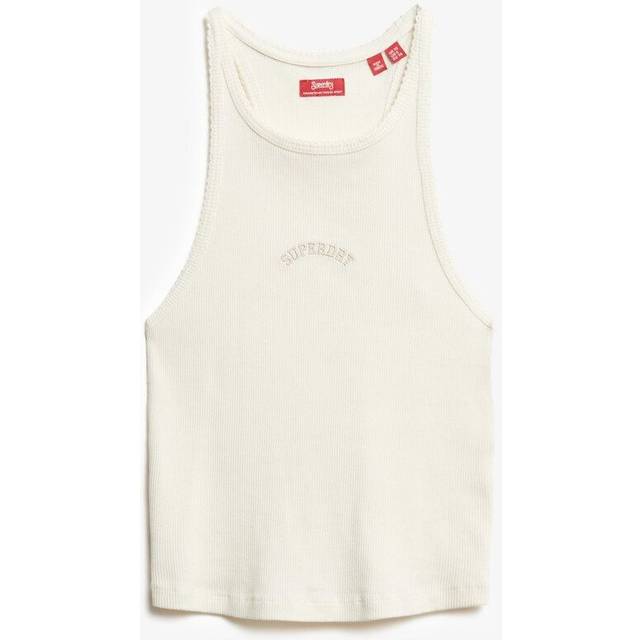 Débardeur à dos nageur et logo femme Superdry Essential - Blanc