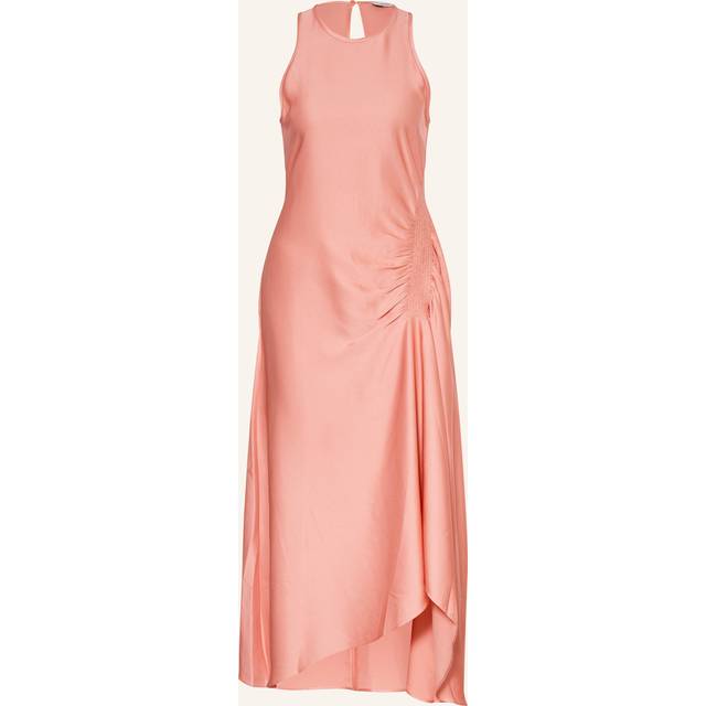 Reiss Anessa Satin Ruched Sleeveless Midi Dress