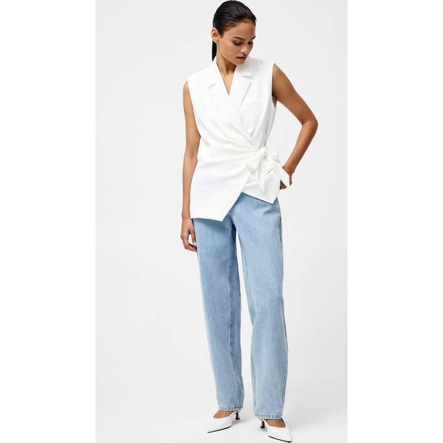 French Connection Harrie Wrap Waistcoat, Summer White