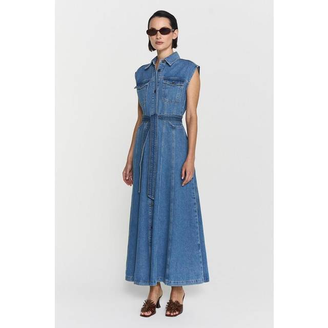 Sinan Denim Dress, 36, Dk Blue Wash