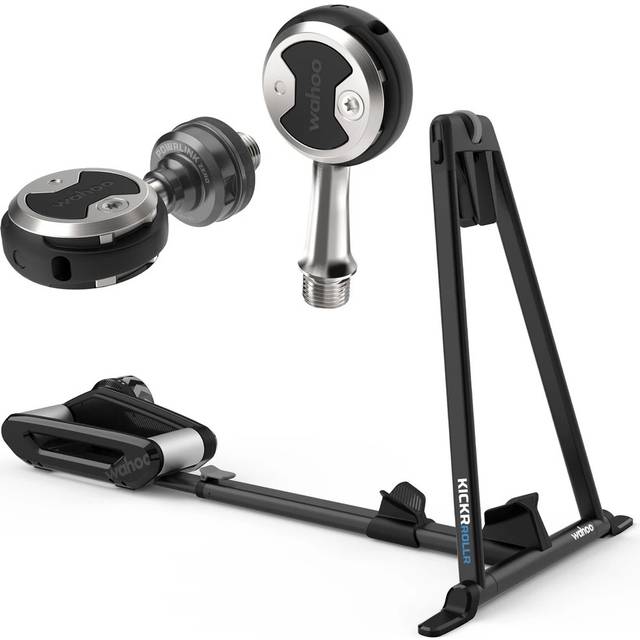Wahoo KICKR ROLLR Smart Trainer & POWRLINK ZERO Left Sided Power Bundle - Black