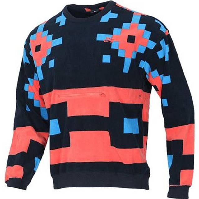 Nike SB Skateboard Icon Pattern Printed Sweater For Men Black/Red BV0878-475 - XS
