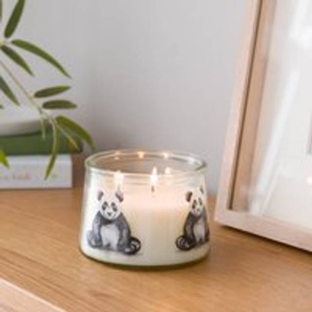 Pablo Panda Linen Multi Wick Candle - Clear