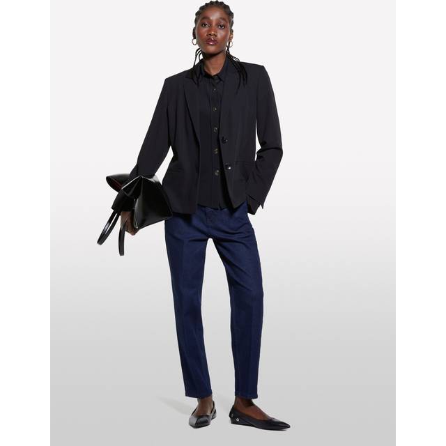 SISLEY Crepe Jersey Shirt, Black