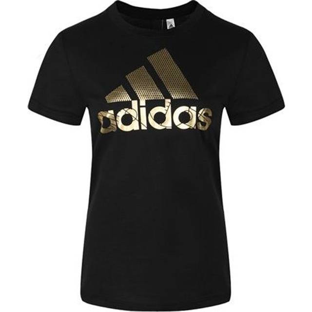 (WMNS) adidas Alphabet logo Short Sleeve Black DV3025 - L