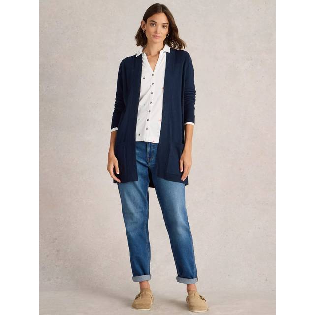 White Stuff Tanya Longline Cardigan, Navy