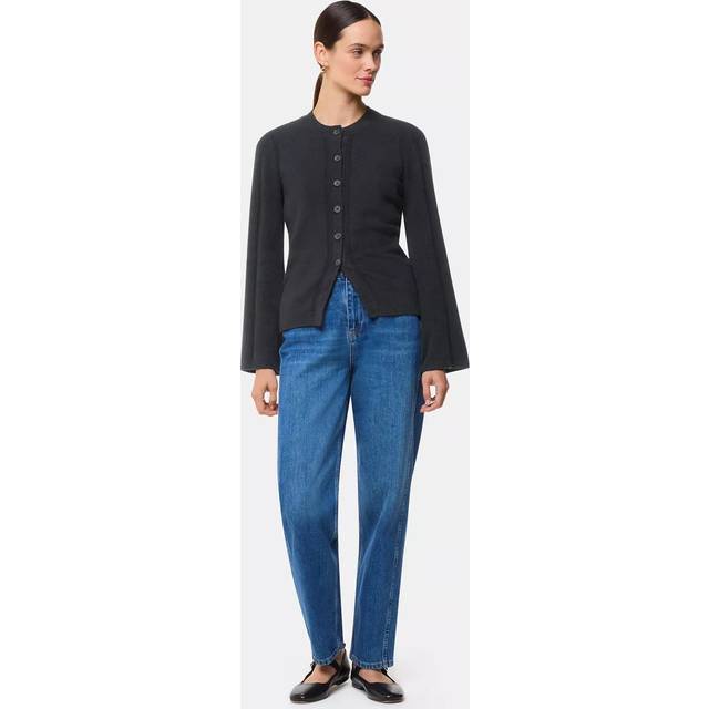 Whistles Wide Sleeve Detail Cardigan, Black