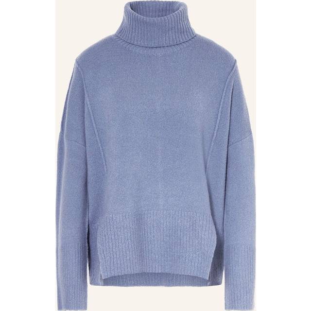 Whistles Roll Neck Wool Blend Jumper, Blue
