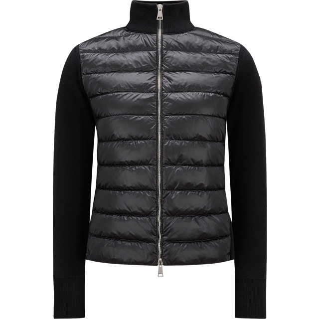 Black Padded Zip-up Cardigan - L