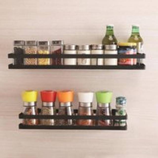 50CM Wall Mounted Metal Herb Spice Jar Holder