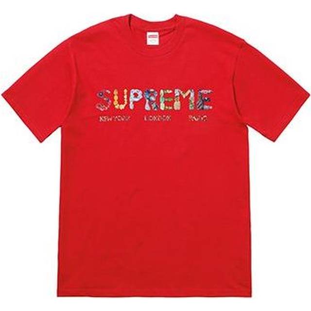 Supreme SS18 Rocks Tee Red Alphabet Logo Short Sleeve Unisex SUP-SS18-482