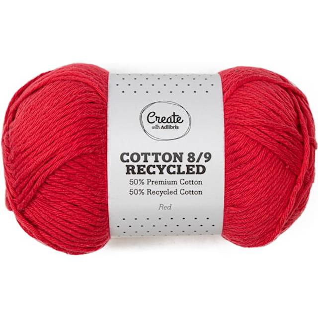 Cotton 8/9 Garn 100g Recycled Off White A074 Adlibris
