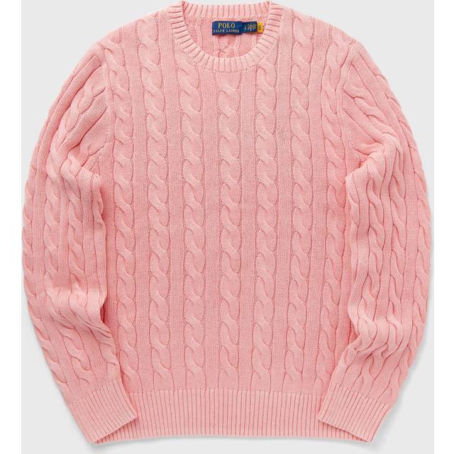POLO RALPH LAUREN Cable-Knit Mineral-Dyed Cotton Sweater |Rosa |L