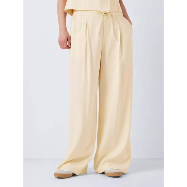 John Lewis ANYDAY Tailored Wide Leg Trousers, Buttermilk