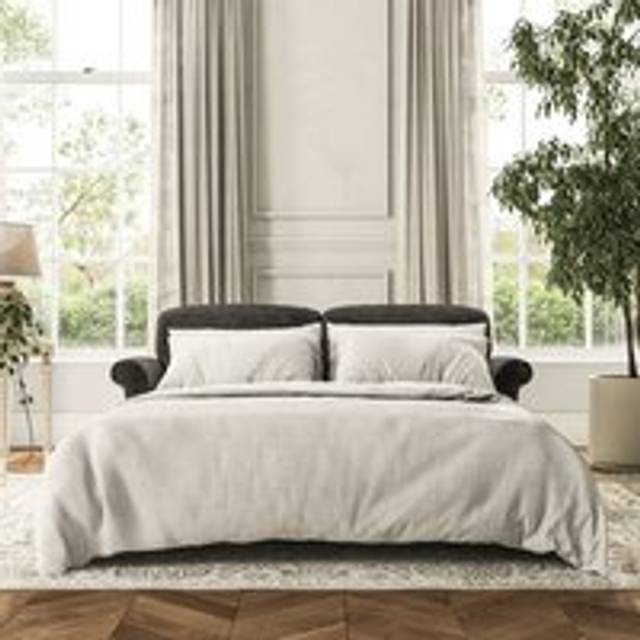 Evie 2 Seater Sofa Bed - Luxury Chenille Charcoal