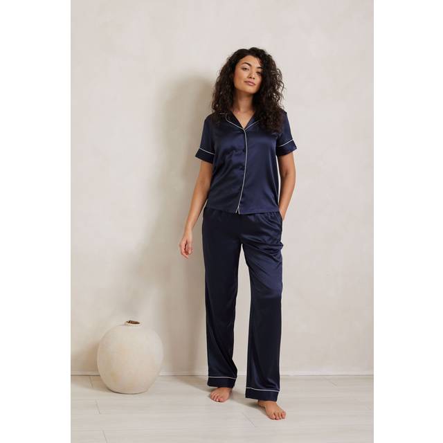 Chelsea Peers Satin Lace Trim Pyjama Set