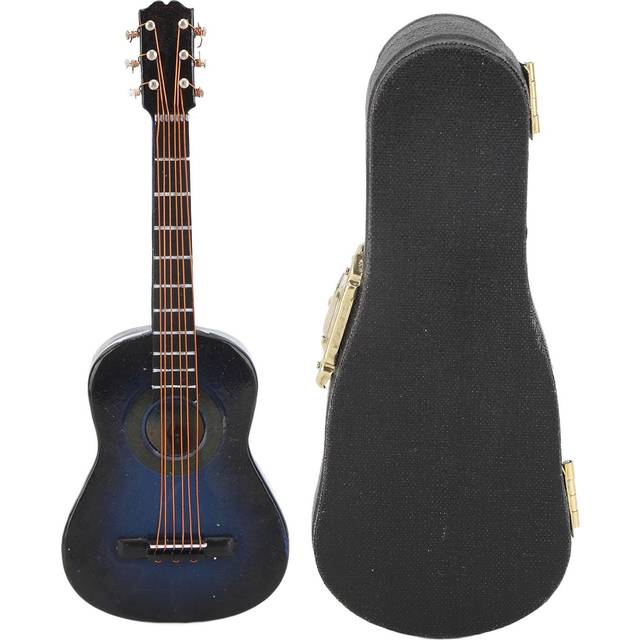 Guitar Brooch Fashionable Elegant Unisex Vintage Instrument Lapel Pin for Men Women Blue