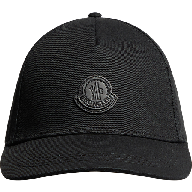 MONCLER COLLECTION Cotton Gabardine Baseball Cap, Men, Black, Size: One size