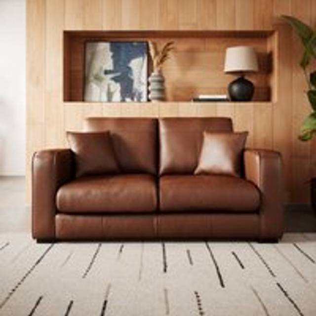 Carson Vintage Leather 2 Seater Sofa - Vintage Leather Brown