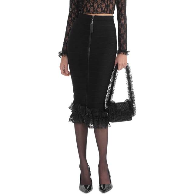 Lace detail Midi Skirt - 6