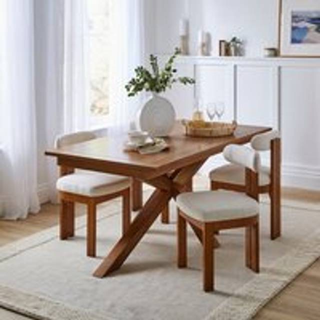 Xavi 6-8 Seater Rectangular Extendable Dining Table, Oak - Dark Stained Oak