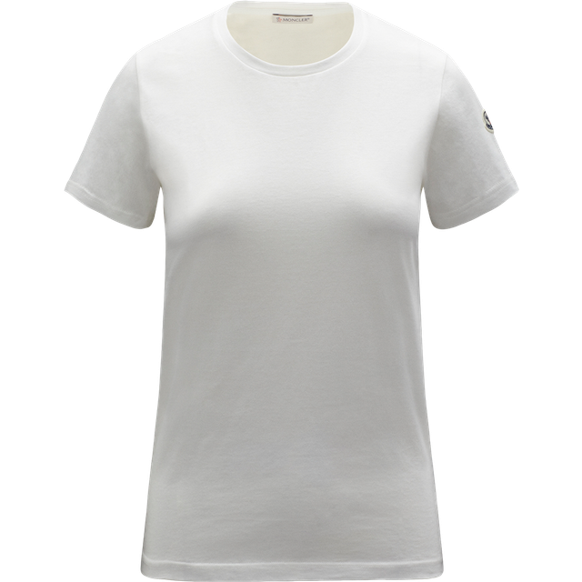 MONCLER | White jersey logo patch T-shirt | Women | XL - multicolor (XL)
