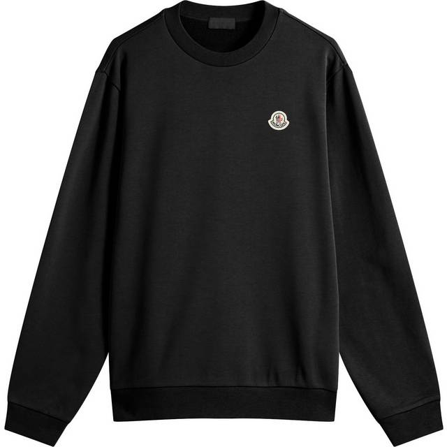 MONCLER COLLECTION Logo Patch Cotton Sweatshirt, Men, Black, Size: XS