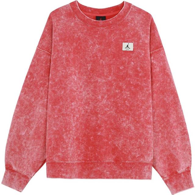 (WMNS) Air Jordan Flight Oversize Fleece Sweatshirt 'Red' DQ4602-605 - red