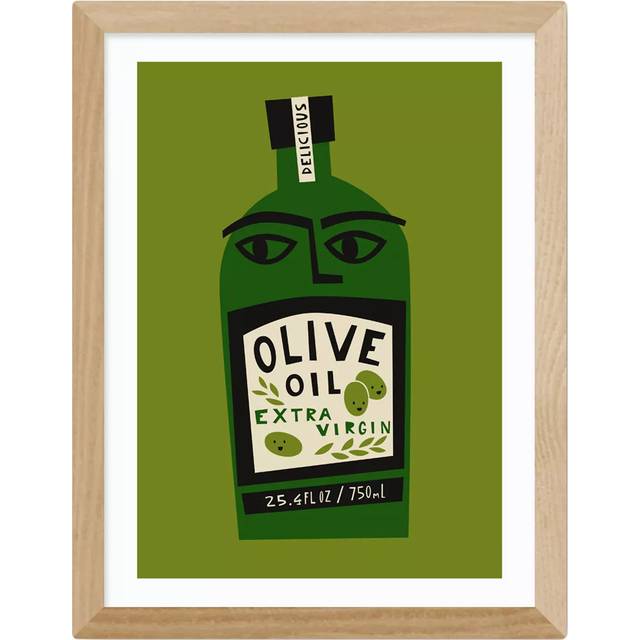 EAST END PRINTS Fox & Velvet 'Olive Oil' Framed Print