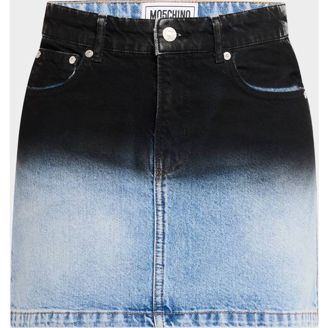 Denim Shadow Mini Skirt - MULTI BLACK - 25