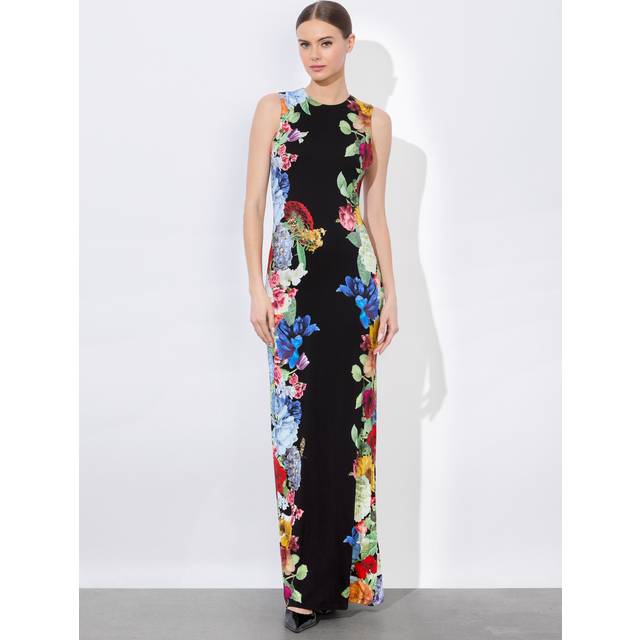 Delora Floral Sleeveless Maxi Dress - GARDEN BRUNCH BLACK - 4