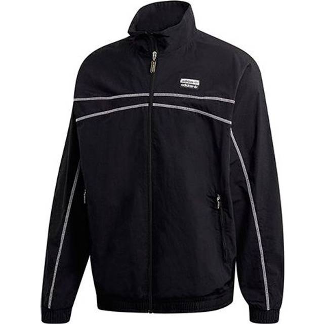 adidas TRACKTOP Slogan Sports Coat Men Black GI7437 - XS