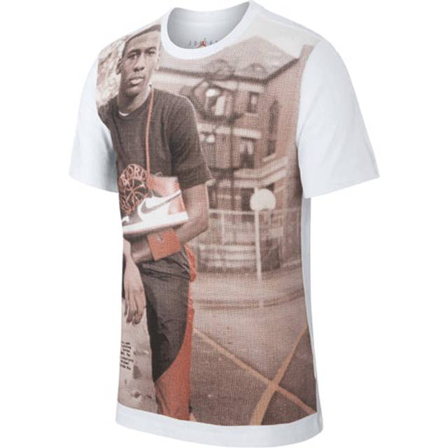 Air Jordan 1 Photo Classic Pattern Printing Short Sleeve White AT8918-100 - M