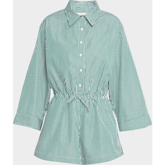 Freja Striped Playsuit - GREEN STRIPE - Large