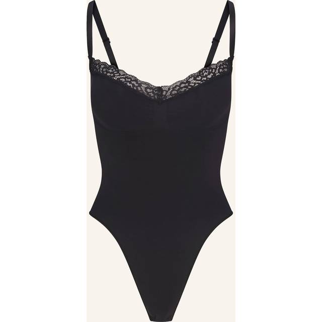 SKIMS Lace Thong Bodysuit | Black | XL | Seamless Sculpt - Onyx