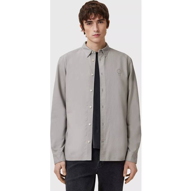 AllSaints Haven Long Sleeve Shirt - L, Whisper Grey