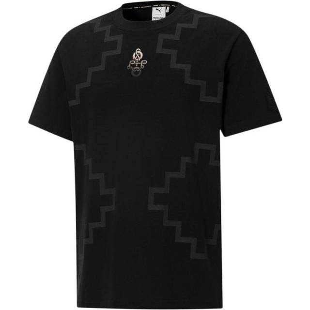 PUMA x PRONOUNCE Elevated Tee Crossover Geometry Pattern Athleisure Casual Sports Short Sleeve Black 532145-01