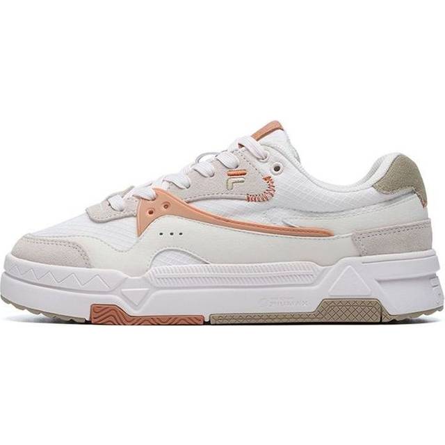 (WMNS) FILA FUSION Low-Top Skate Sneakers 'White Orange' T12W145107FSS - White/Orange/Beige