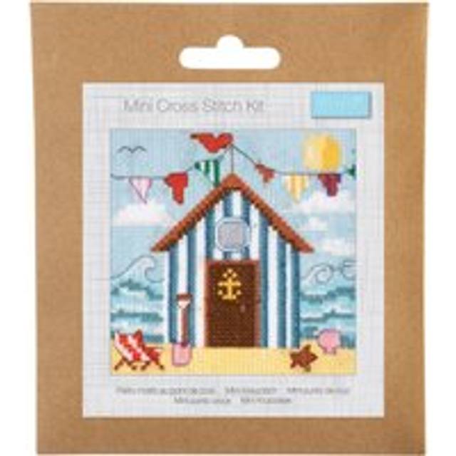 Trimits Beach Hut Mini Counted Cross Stitch Kit - Multicoloured