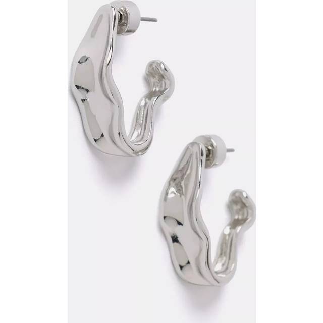 Mint Velvet Textured Hoop Earrings